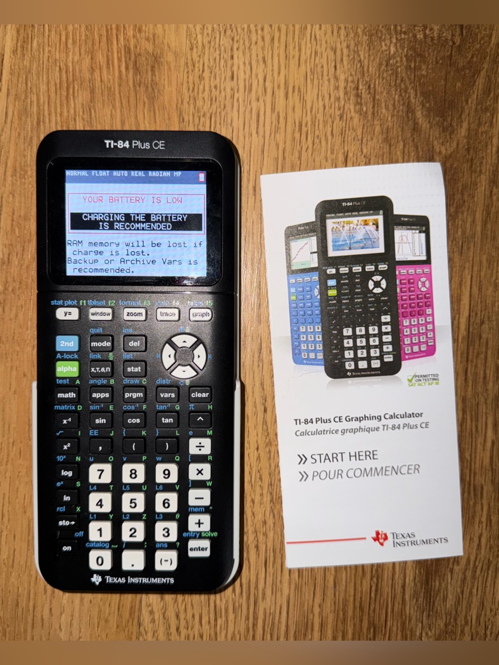 TI-84 Plus CE Style Graphing Calculator - Black